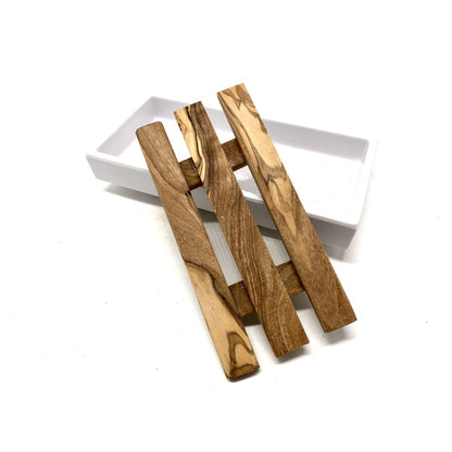 Zeepbakje 15,5x7,5x3 cm melamine olijfhout
