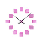 Wandklok 40 cm metallic roze plastic