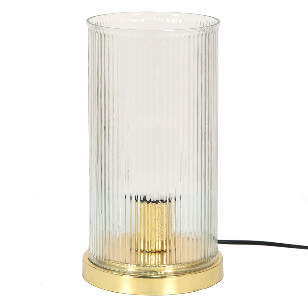 Table lamp Ø 15x27 cm Gold-colored Glass Desk lamp