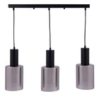 Hanglamp 3 rookglazen kelken 58x6 cm