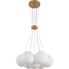 Hanglamp Jenna White Gold 7-licht messing
