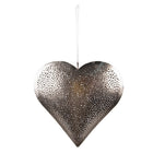Decoratie hanger 20x20 cm zilver ijzer
