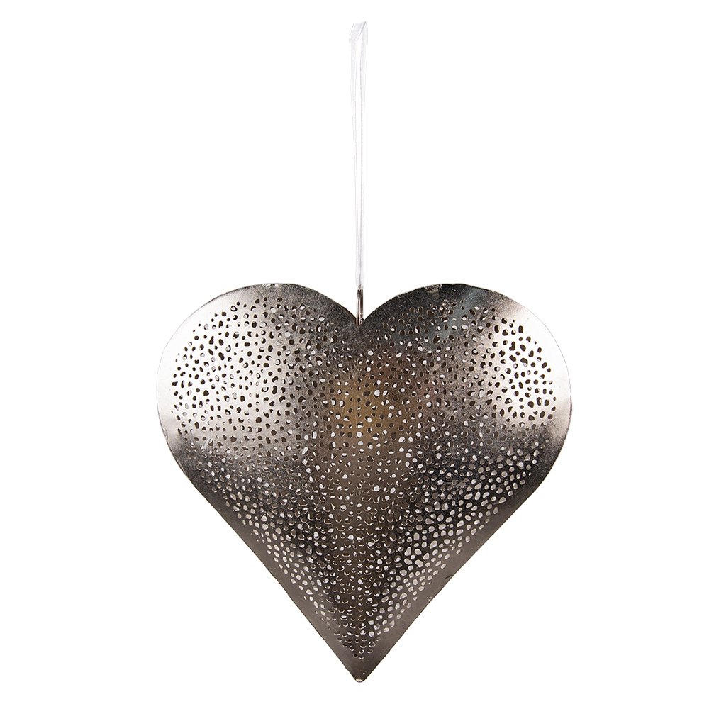 Decoratie hanger 20x20 cm zilver ijzer