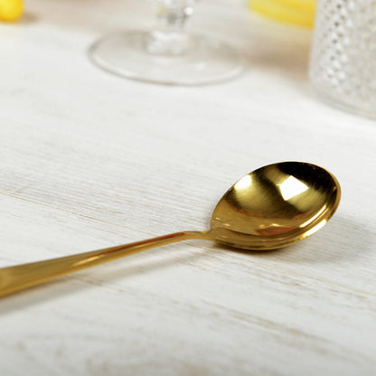 Dessertlepels goud set van 6