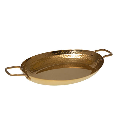 Gold oval saucepan 25x18.5x4cm