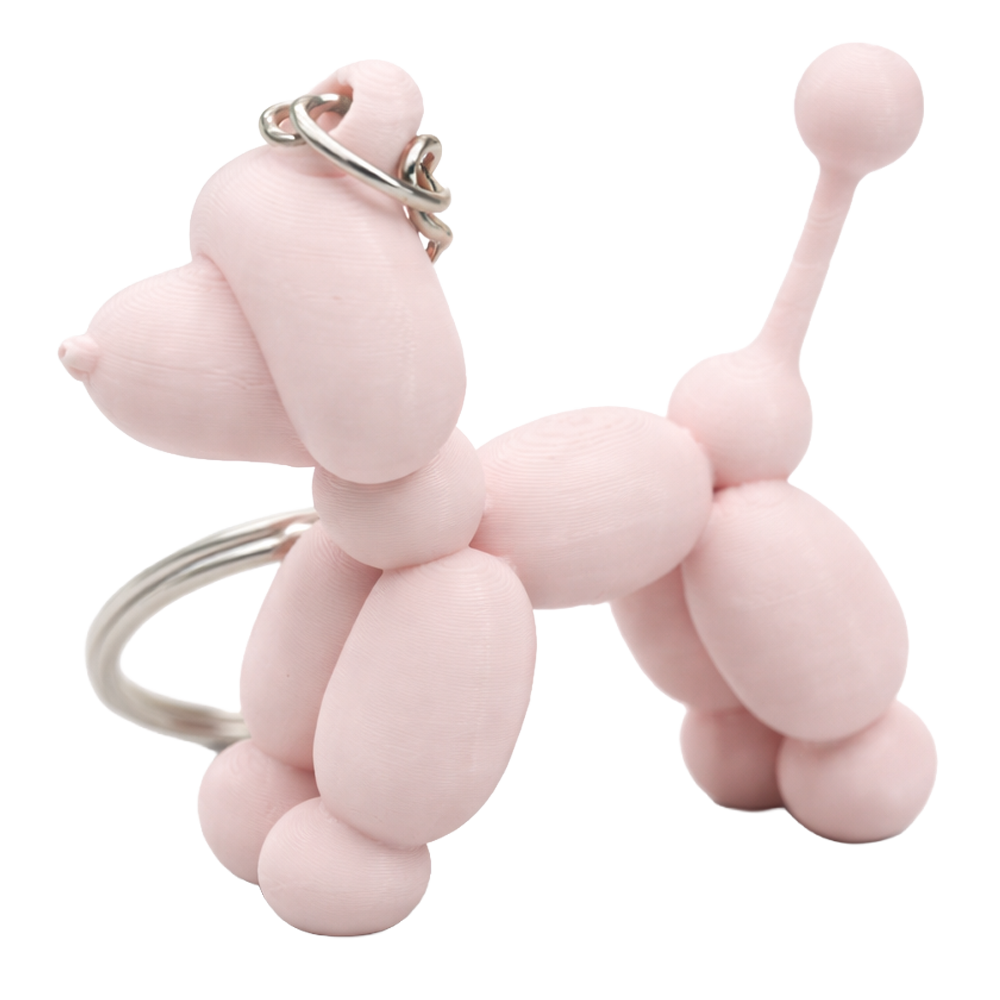 Poedel ballon hond sleutelhanger PLA