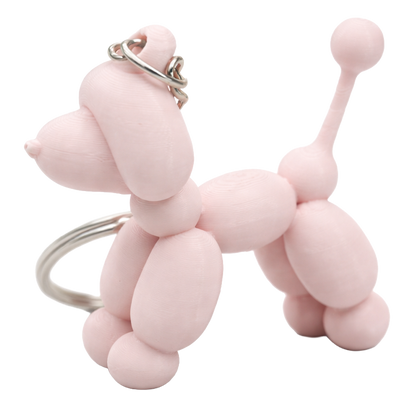 Poedel ballon hond sleutelhanger PLA