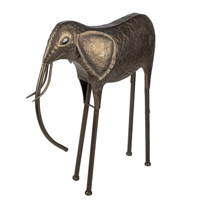 Olifant beeld 86 cm koperkleurig metaal