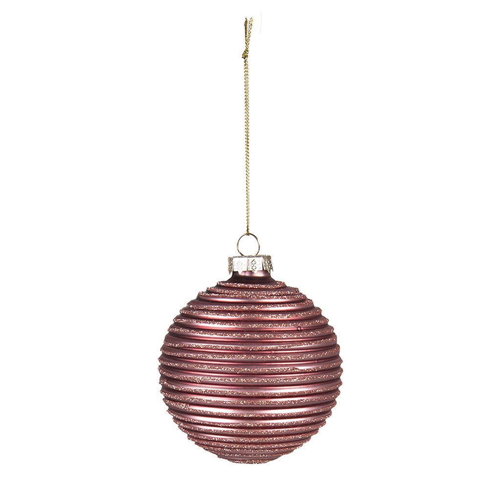 Kerstballen set 4 stuks Ø 8 cm rood glas
