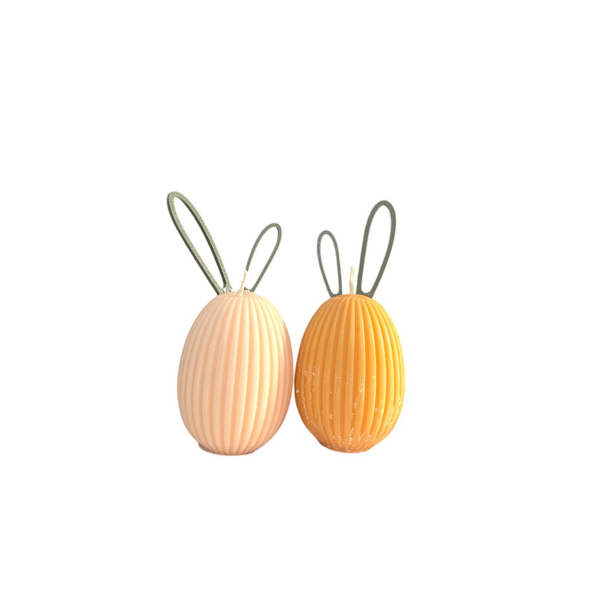 Uniek! Mooie paaseierenkaars met verwijderbare konijnenoren