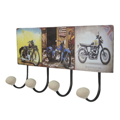 Wall coat rack 40x5x17 cm Brown Iron Motor