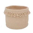 Cotton rope storage basket with "petal" finish LOUNA