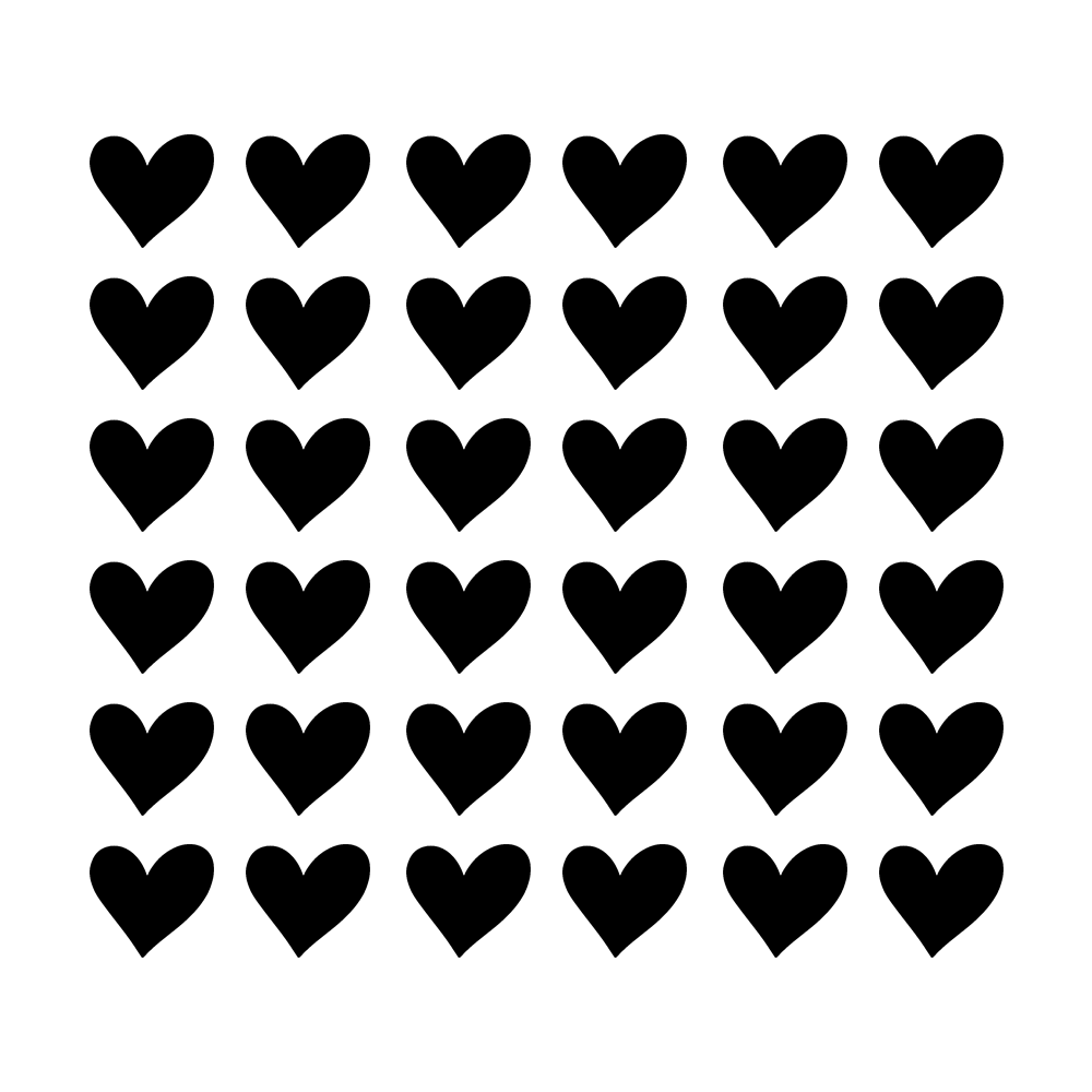 Wall decal hearts