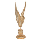 Decoration Sculpture Wings 10x10x33 cm Gold-coloured Plastic