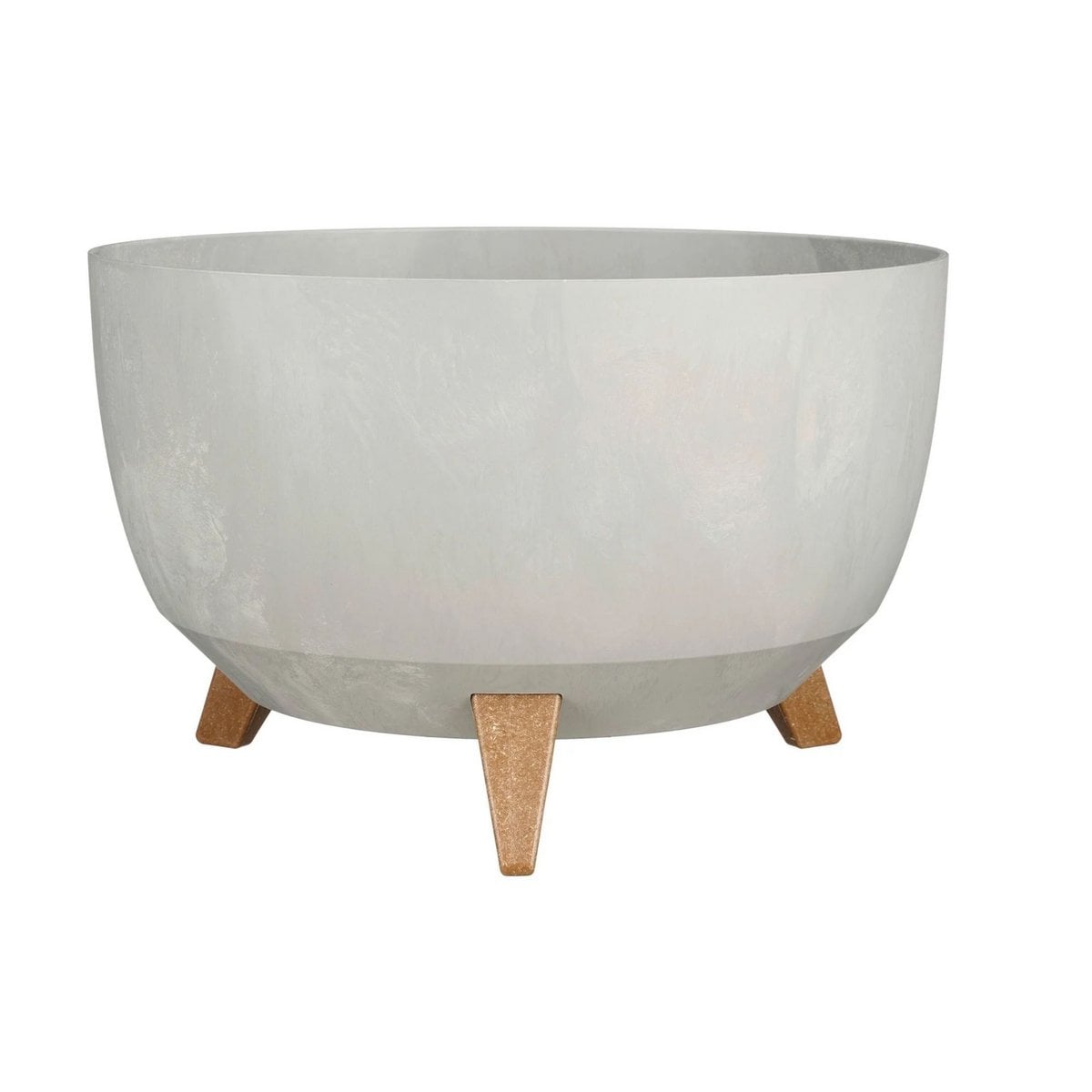 Plantenbak 40 cm grijs gerecycled plastic