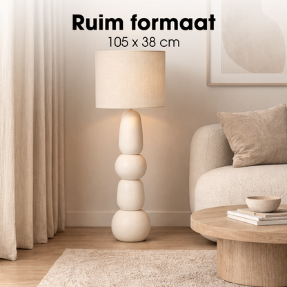 Vloerlamp Menko Ø38x105 cm crème keramiek