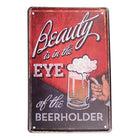 Wanddecoratie metaal 20x30 cm rood