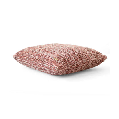 Kussenhoes 45x45 cm gebreid katoen donkerbruin