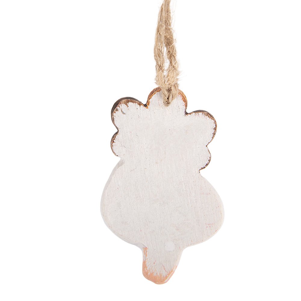 Kersthanger Engel 7x1x7 cm Wit Kunststof