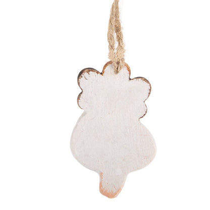 Kersthanger Engel 7x1x7 cm Wit Kunststof