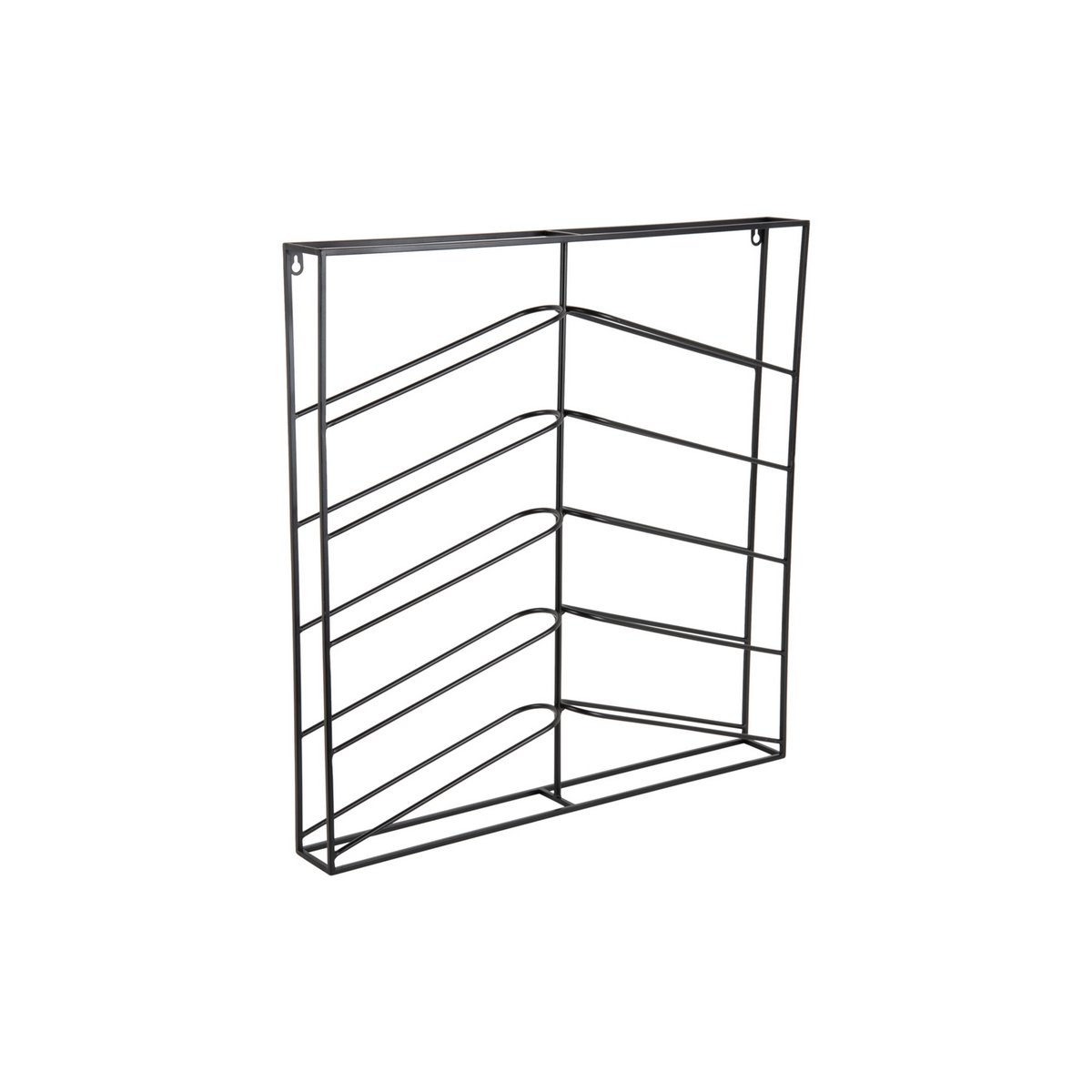 Wijnrek ijzer 67x66x67 cm zwart