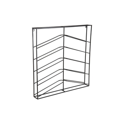 Wijnrek ijzer 67x66x67 cm zwart