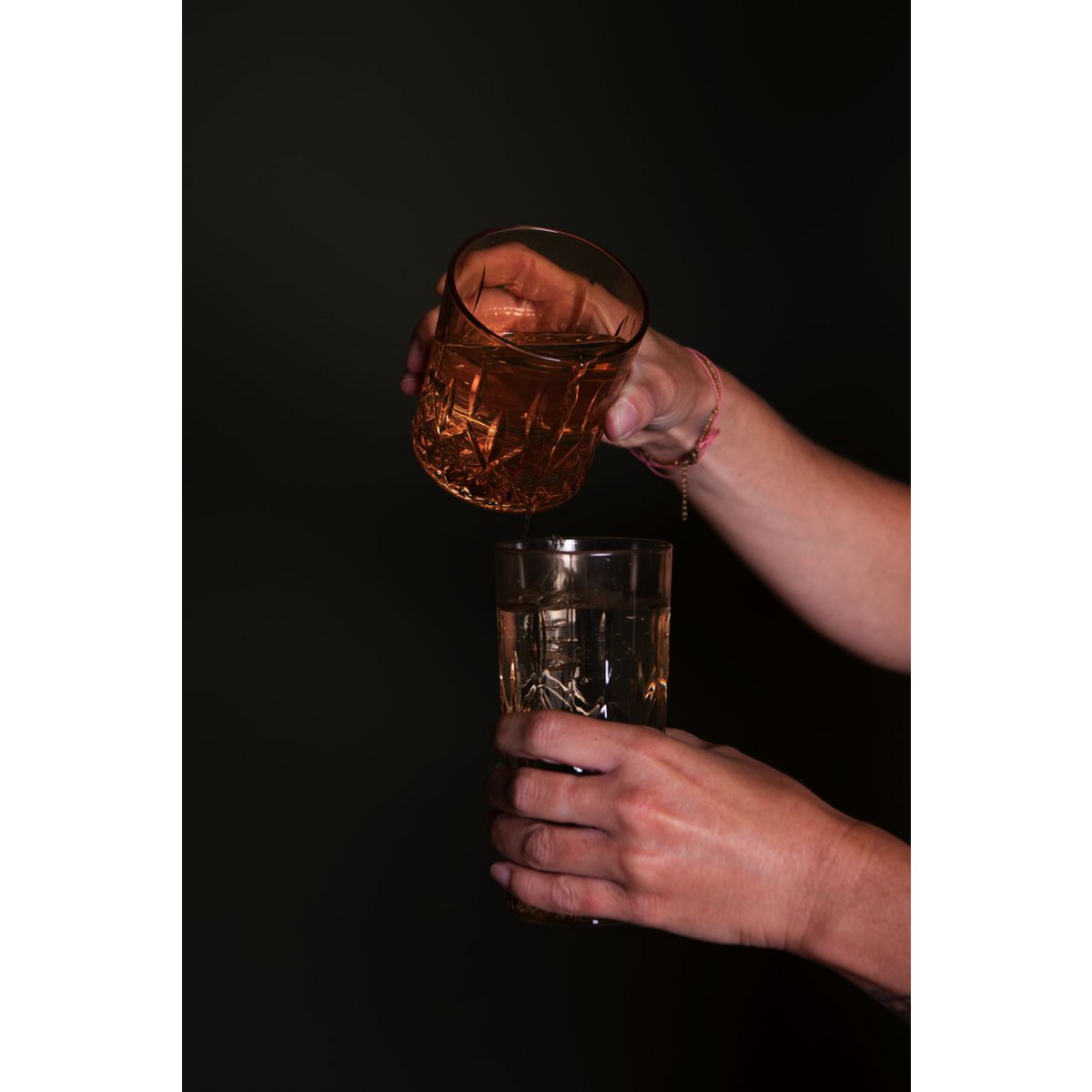 Waterglas 280 ml bruin glas
