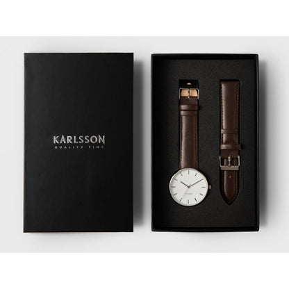 Herenhorloge Karlsson staalzwart 4 cm