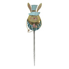Garden Stake Rabbit 18x74 CM BLUE Metal Garden Spike
