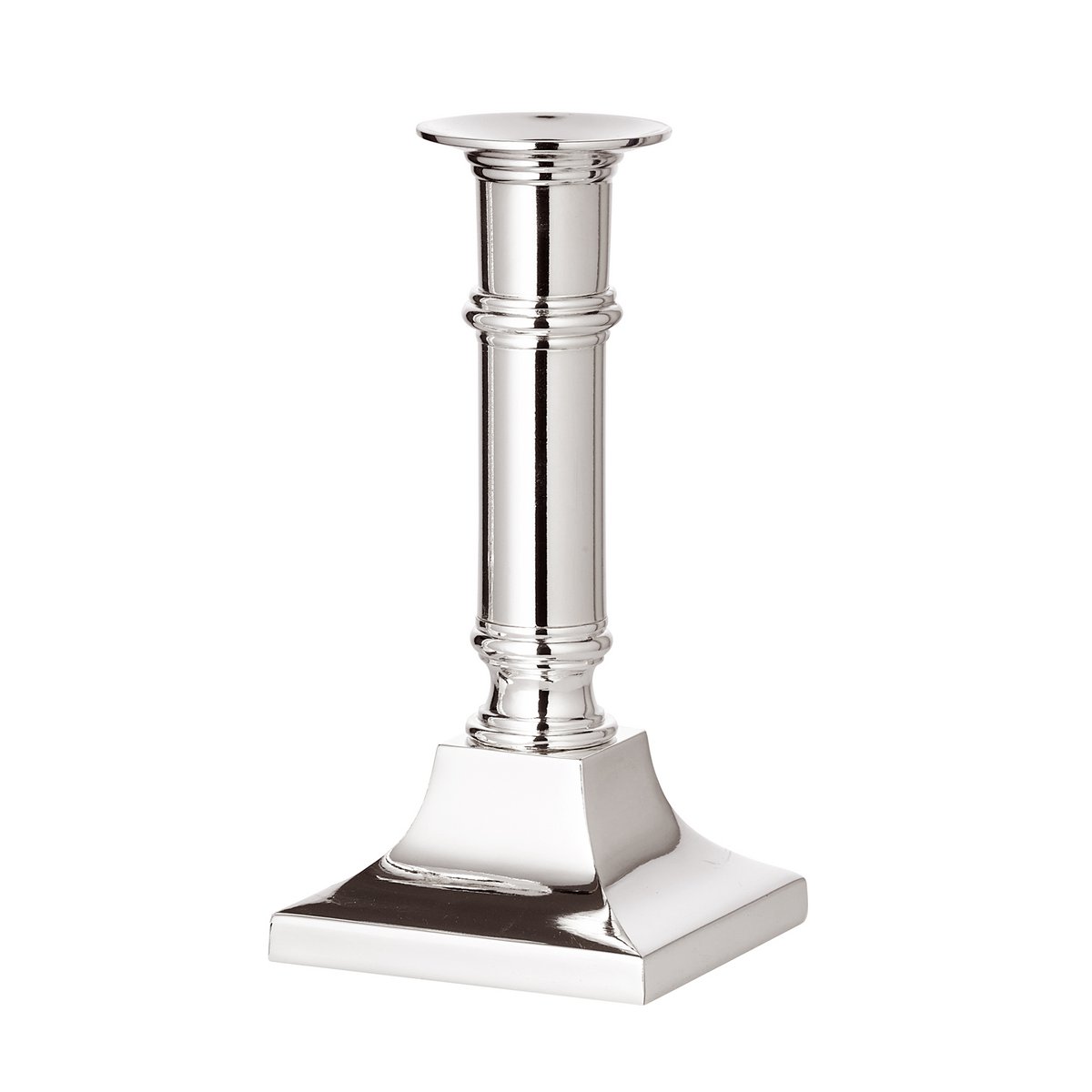 Kandelaar verzilverd staal 16 cm