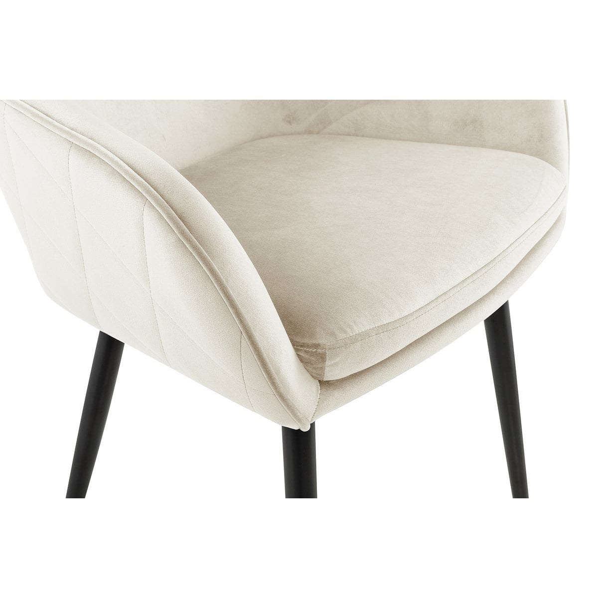 Dining chair cream velvet