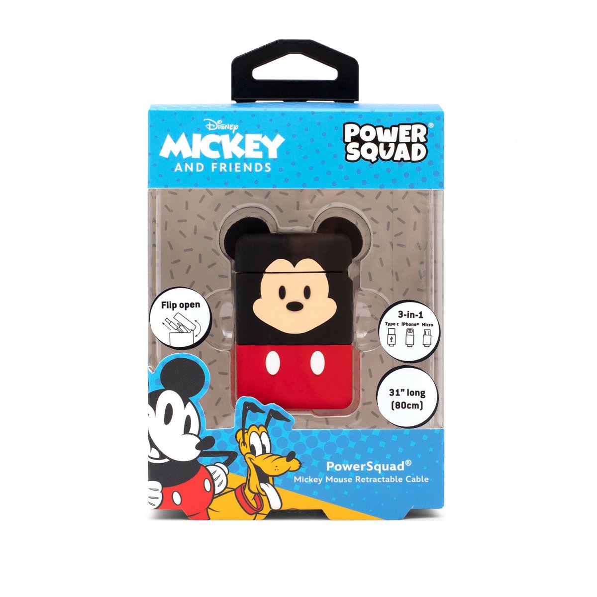 PowerSquad - Flip Retractable Cable "Mickey Mouse"