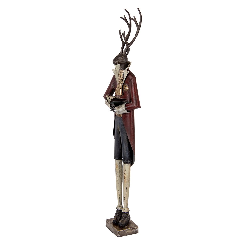 Hertenbeeld metaal bruin 19x15x83 cm