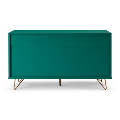 Ladekast 120 cm groen met gouden poten
