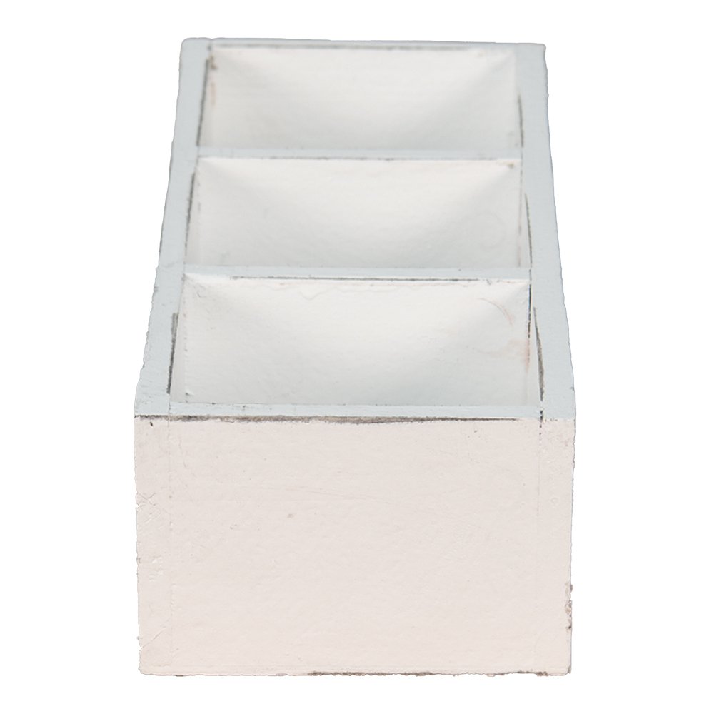 Houten kistje 33x12x7 cm wit