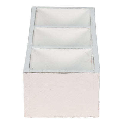 Houten kistje 33x12x7 cm wit