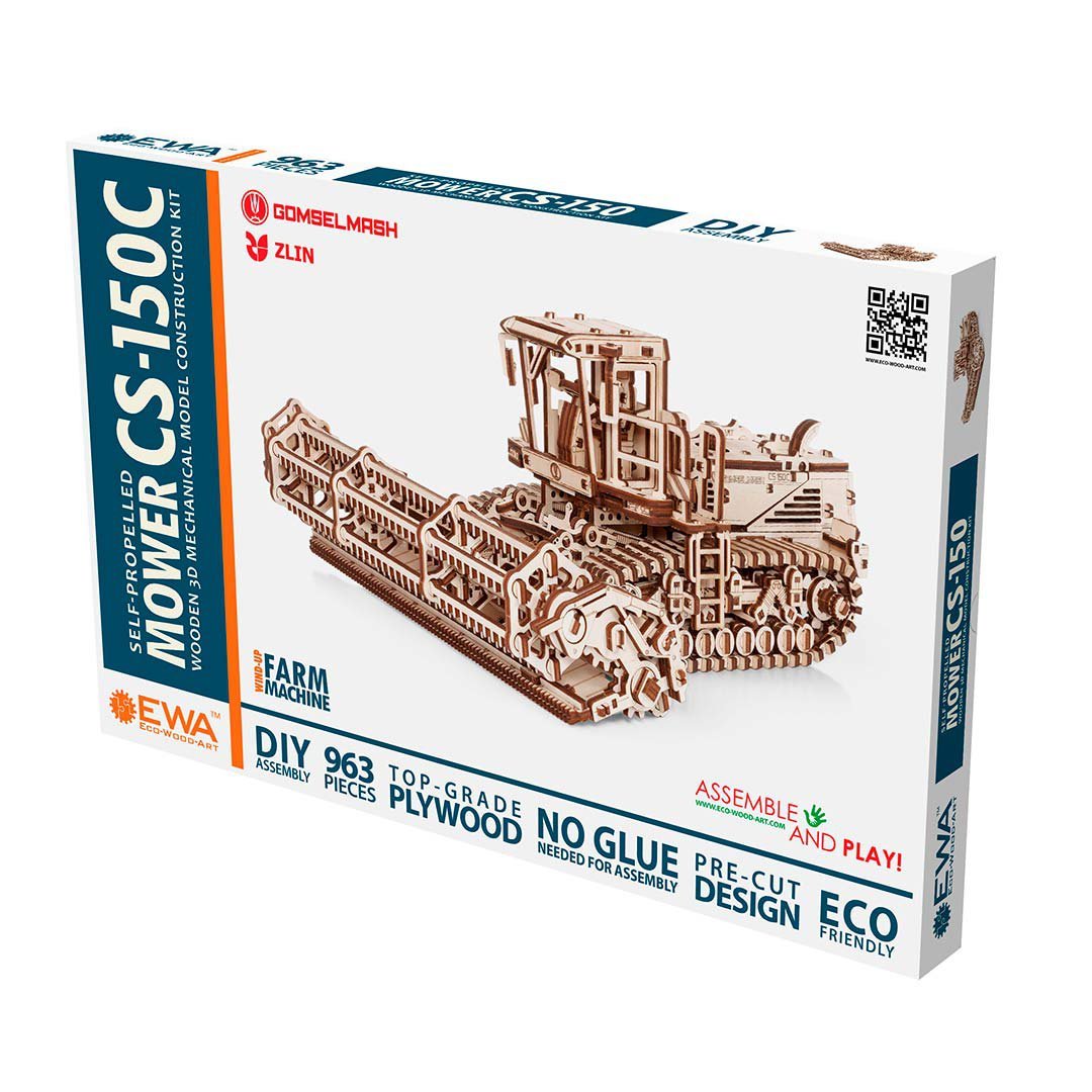Houten puzzel bouwpakket Eco Wood Art Mower CS150C