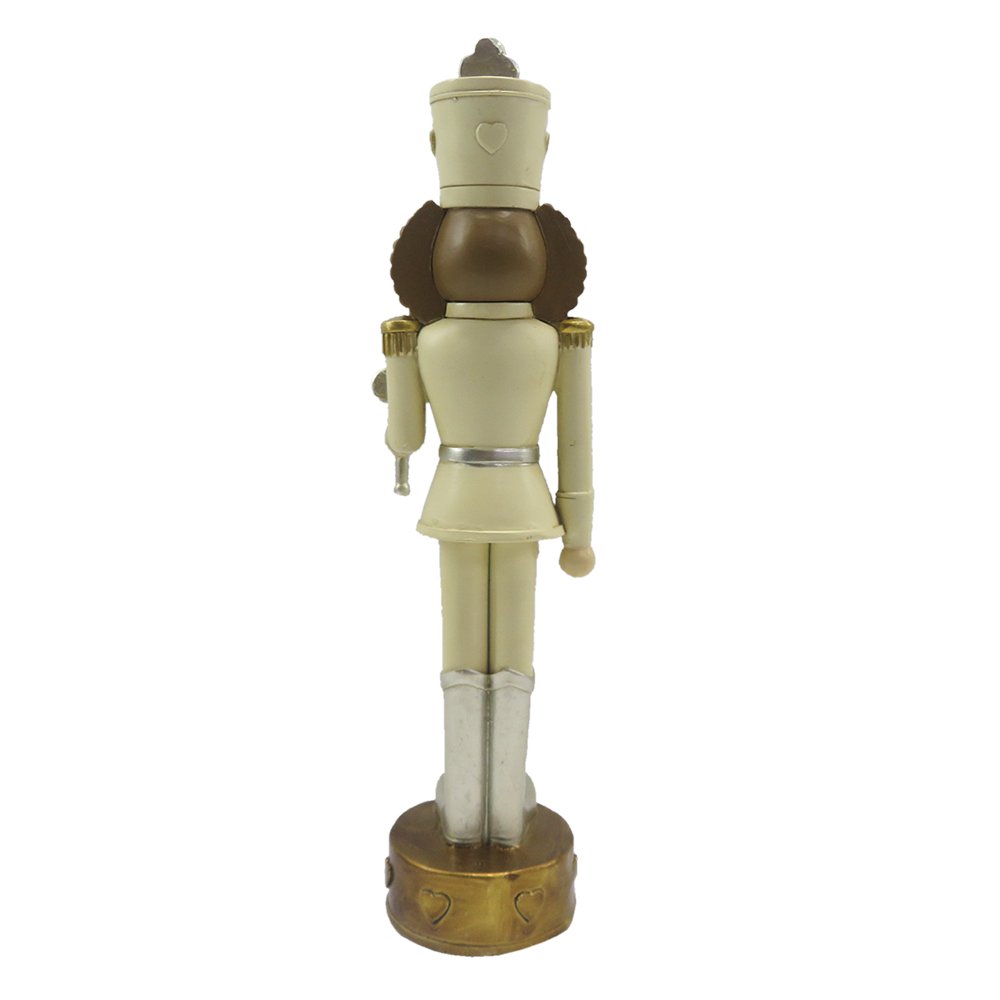 Notenkraker beeld 24 cm beige bruin kunststof