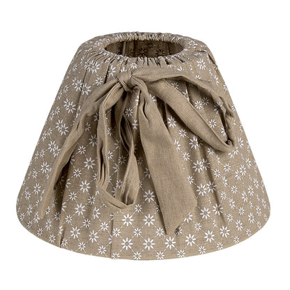Lampenkap Ø 25x16 cm Beige Textiel Bloemen Stoffen Lampenkap