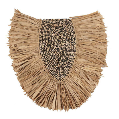 The Nahla Natural Circular Grass Material Wall Decoration