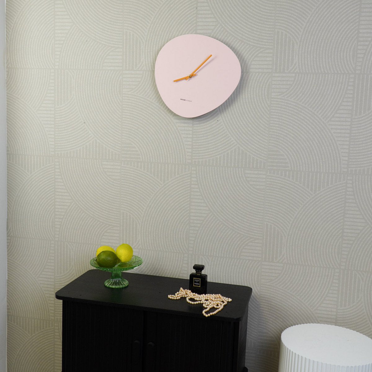 Wandklok 30x30x4 cm MDF roze