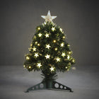 Kunstkerstboom 45 cm met fibre optic verlichting groen