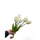 Artificial flowers White tulips 5 pieces/set | Silk artificial flower | Length 35cm