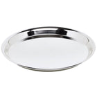 Dienblad rond 34 cm verzilverd staal