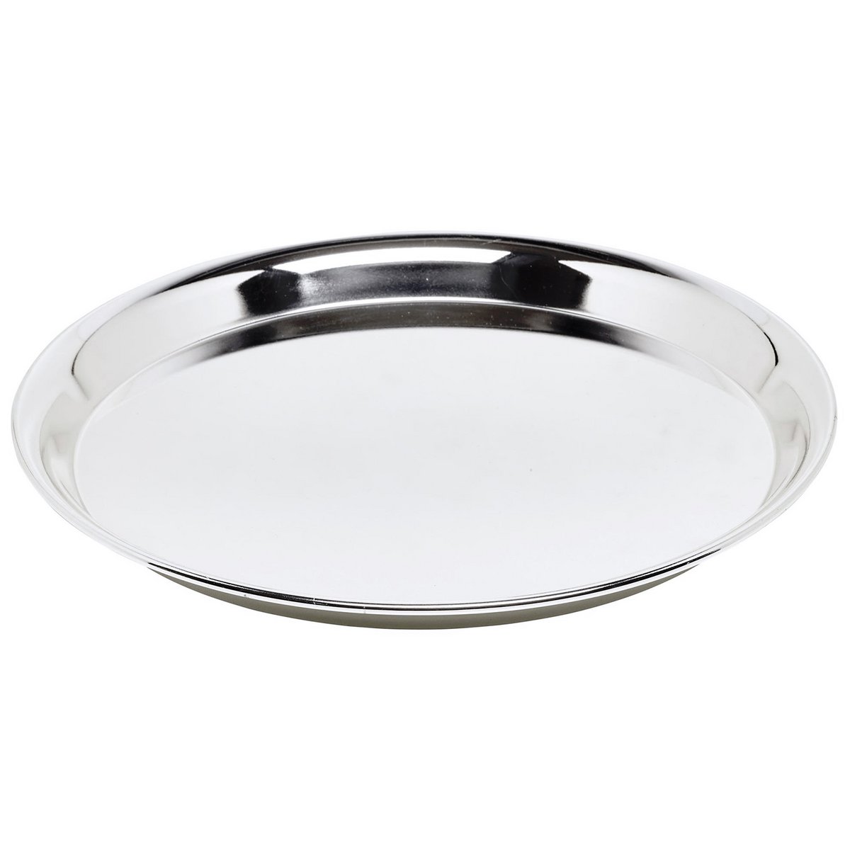 Dienblad rond 34 cm verzilverd staal