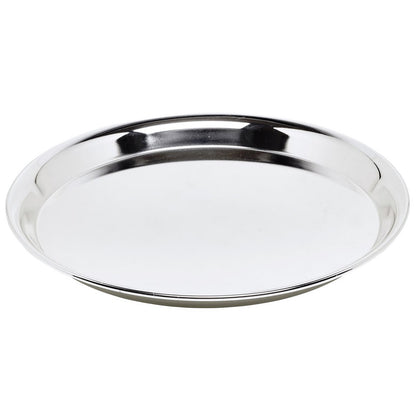 Dienblad rond 34 cm verzilverd staal