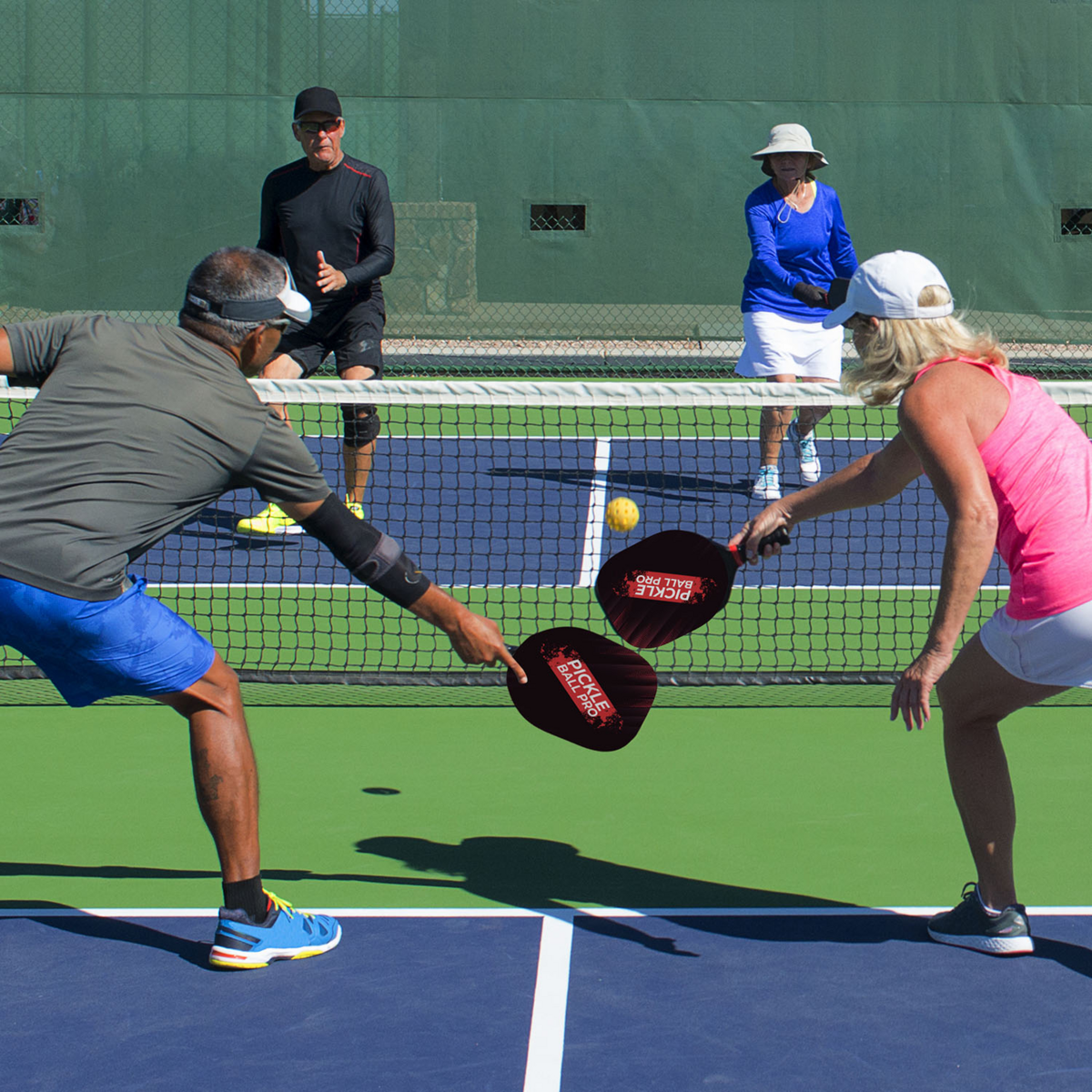 Pickleballset 2 rackets 4 ballen