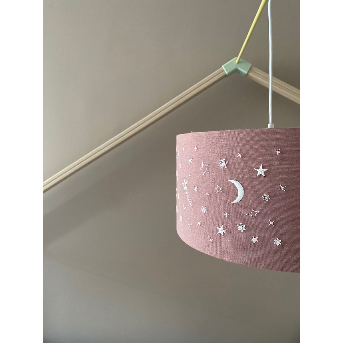 Plafondlampenkap 40 cm vintage blauw