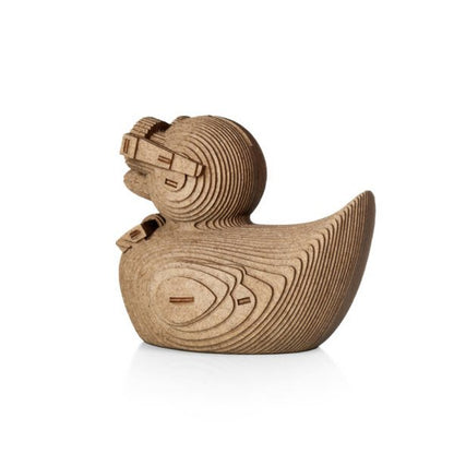 Houten spaarpot eend 12,7x10,7x12,8 cm