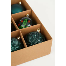 Kerstballen set 9 stuks 8 cm groen